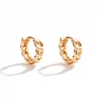 Rolanda cuban chain link huggie earring in gold